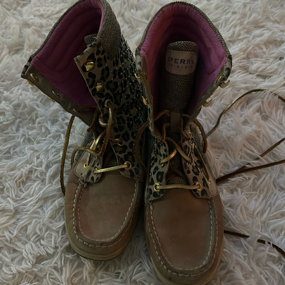 Cheetah Sperry Boots